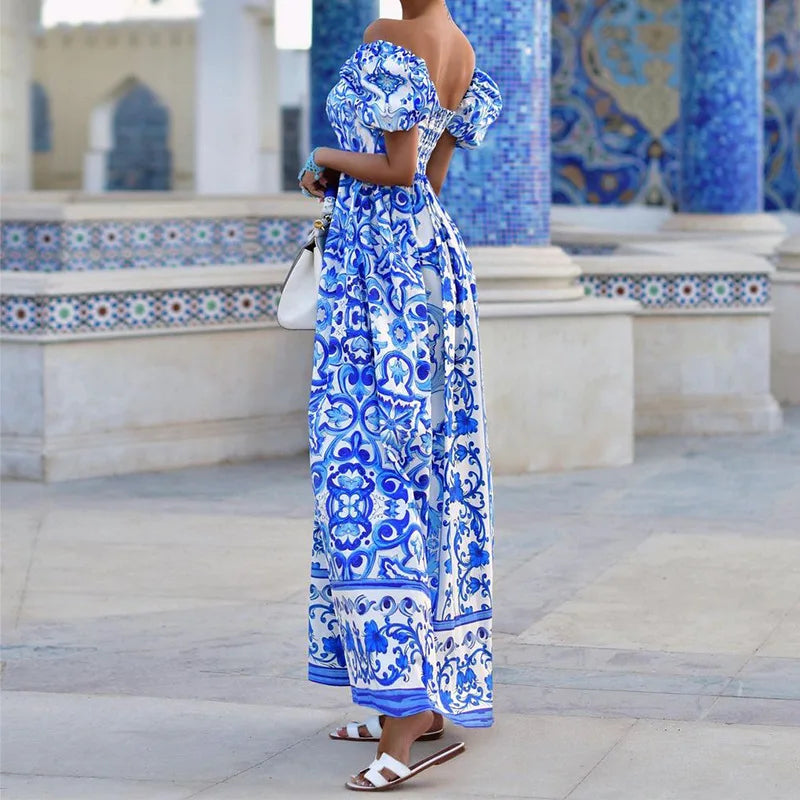 Vestido Maxi Off-Shoulder Isla