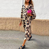 Zarina | Vestido Maxi de Viscosa con Estampado de Leopardo