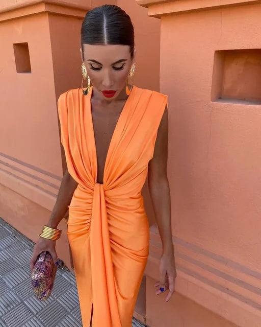 Moriah - Vestido Maxi Plisado Elegante