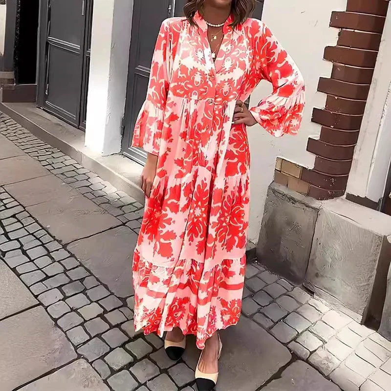 Avielle - Vestido Maxi Boho Impreso y a la Moda
