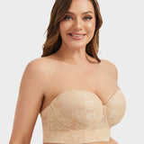 Sujetador sin tirantes con aros y tirantes largos