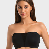 Sujetador bandeau sin tirantes con cobertura total y capa antideslizante