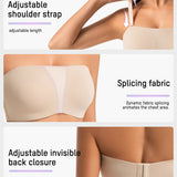 Sujetador bandeau sin tirantes con cobertura total y capa antideslizante