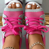 Pink® | Orthopedic muffin sandals with cutout and laces
