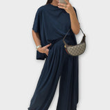 Conjunto Completo Casual de Top y Pantalones Largos