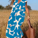 Lauren | Vestido de Corte A Sin Mangas Abstracto