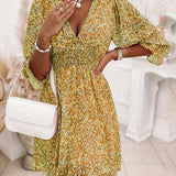 Evie | Vestido Mini Elegante con Volantes Florales