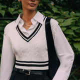 Chaleco de punto elegante para mujer