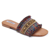 Lina® | Flat Sandals With Metal Decoration