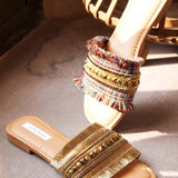 Bianca® | Flat Sandals With Metal Decoration