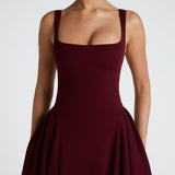 Betty | Vestido Midi de Laca Cereza