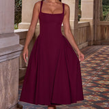 Betty | Vestido Midi de Laca Cereza