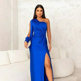 Zarra – Vestido Maxi Elegante de Un Hombro