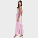 Flora Vestido de Satén Con Top Incorporado