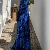 Calista | Vestido Maxi Floral con Hombros Descubiertos