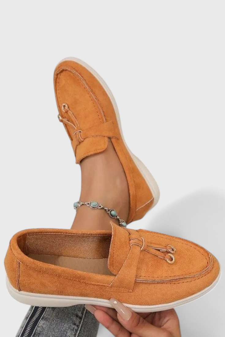 Coralie Mocasines con Acabado Suede