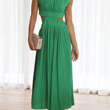 Quincy | Vestido Midi con Corte y Bolsillos