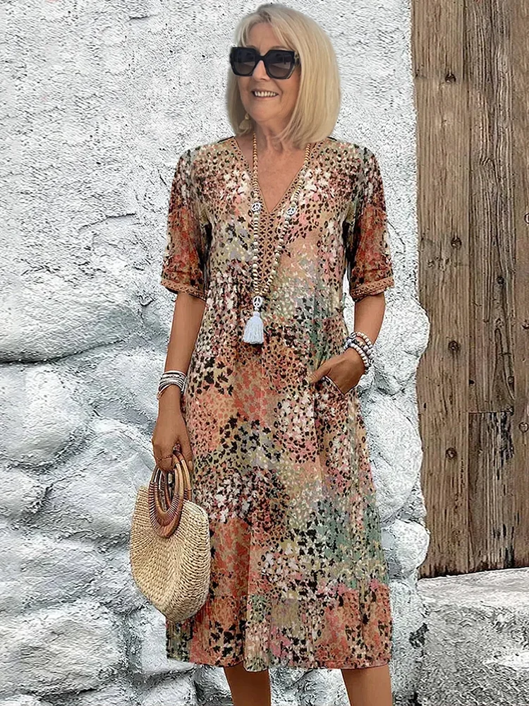 Layla™ - Vestido Midi Vibrante