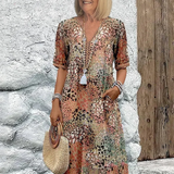 Layla™ - Vestido Midi Vibrante
