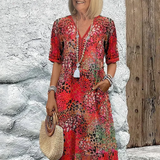 Layla™ - Vestido Midi Vibrante