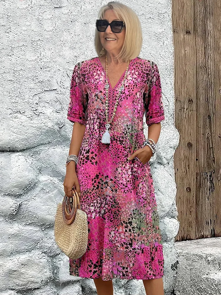Layla™ - Vestido Midi Vibrante