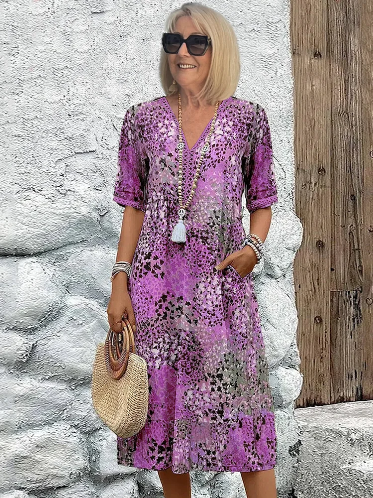 Layla™ - Vestido Midi Vibrante