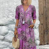 Layla™ - Vestido Midi Vibrante