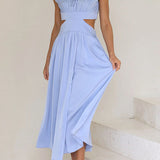 Quincy | Vestido Midi con Corte y Bolsillos