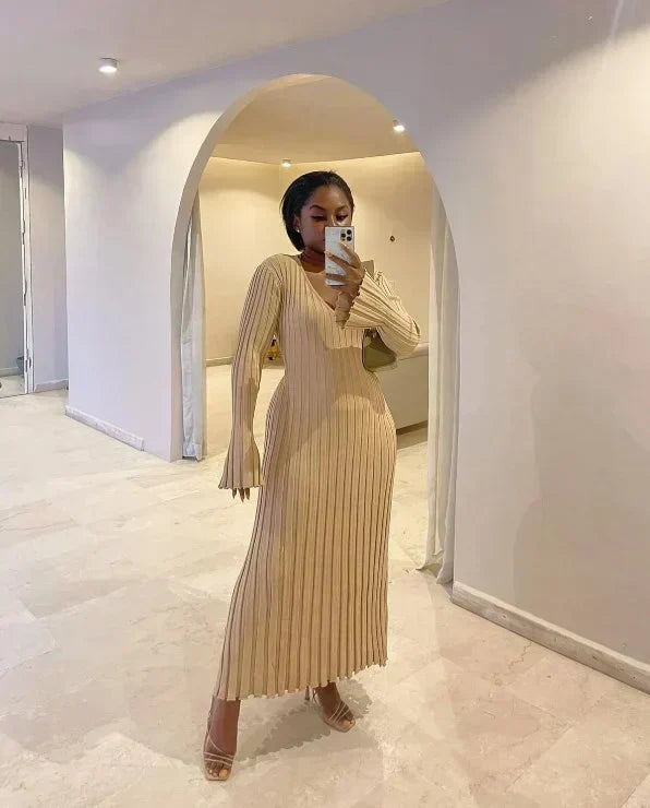 Sara - Nuevo Vestido Midi de Punto
