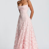 Alona - Vestido Maxi de Corsé de Encaje Elegante