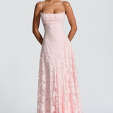 Alona - Vestido Maxi de Corsé de Encaje Elegante