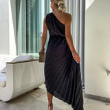 Dariella | Vestido Floral Romántico de Un Hombro
