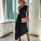 Dariella | Vestido Floral Romántico de Un Hombro