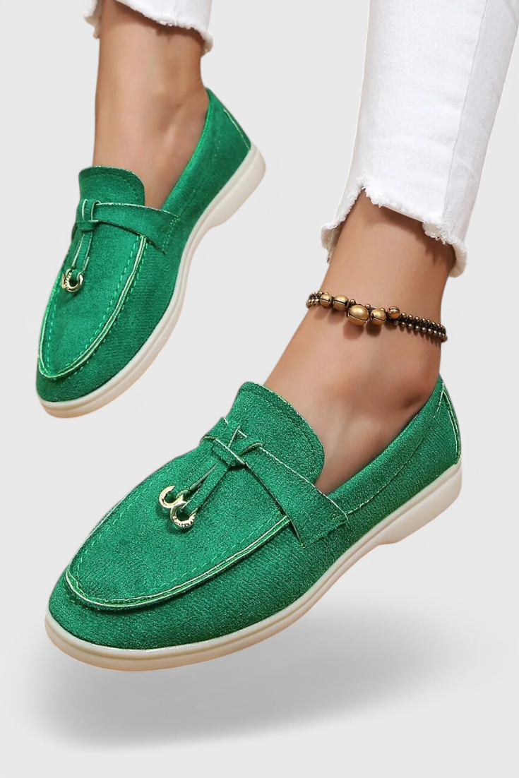 Coralie Mocasines con Acabado Suede