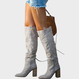 Diane - Botas de Caña Altas de Ante