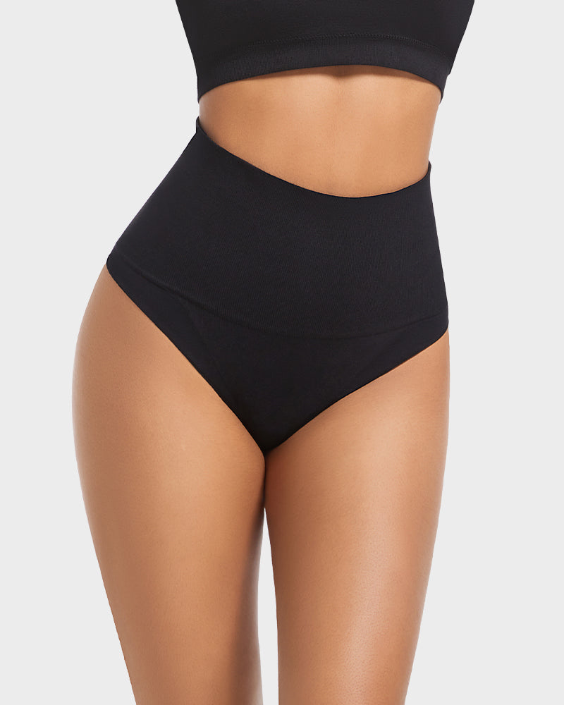 Tanga sin costuras de cintura ultra alta con control de abdomen