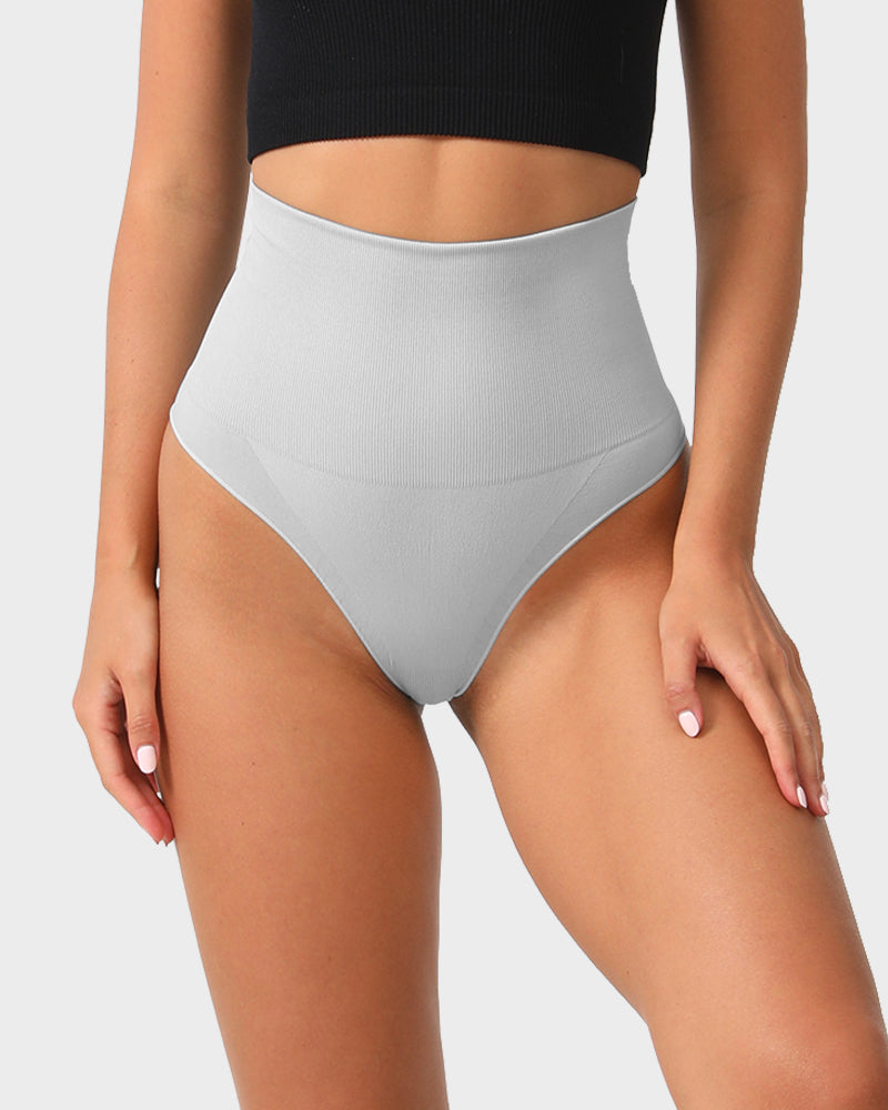 Tanga sin costuras de cintura ultra alta con control de abdomen