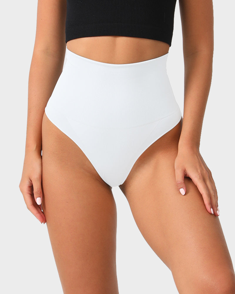 Tanga sin costuras de cintura ultra alta con control de abdomen