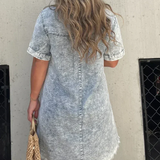 Vera - Vestido Camisero de Denim