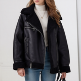 Sienna - Chaqueta de doble faz con forro de pelo sintético y estilo chic
