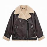 Sienna - Chaqueta de doble faz con forro de pelo sintético y estilo chic