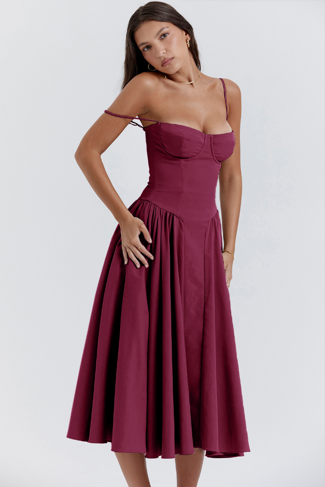Elara | Vestido de tirantes con corsé
