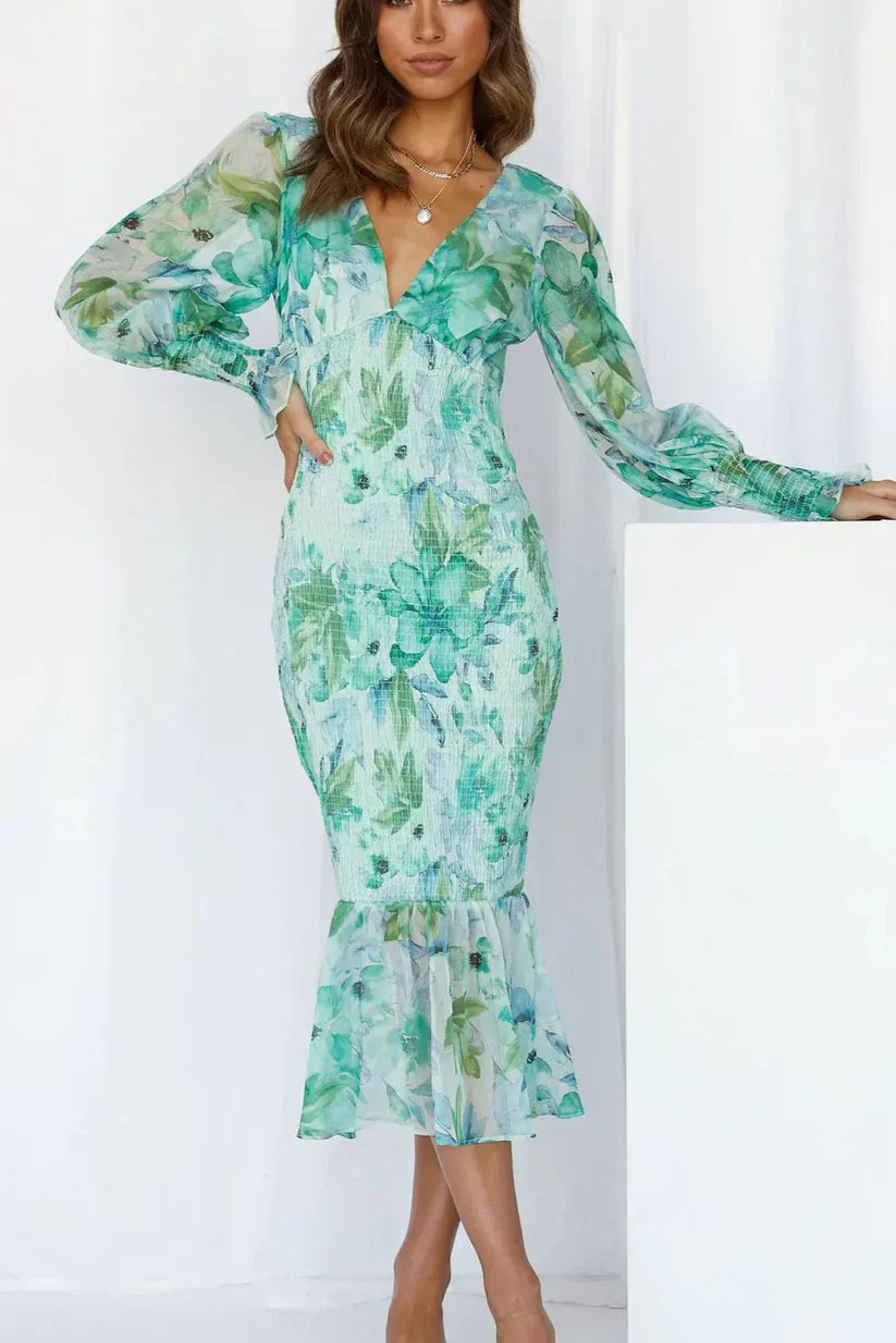 Miley - Vestido Midi con Estampado Floral