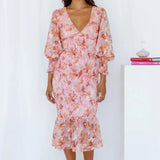 Miley - Vestido Midi con Estampado Floral