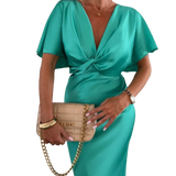 Mernes | Vestido con nudo cruzado