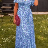 Harlow - Bonito vestido maxi floral con escote en V