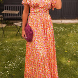 Harlow - Bonito vestido maxi floral con escote en V
