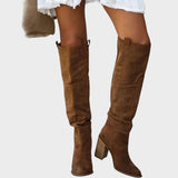 Diane - Botas de Caña Altas de Ante