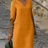 Sophia | Vestido Midi Casual con Escote en V