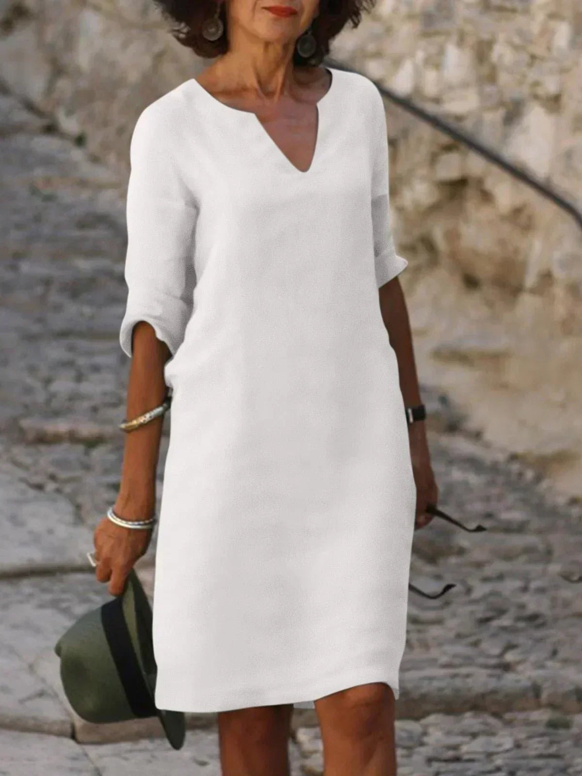 Sophia | Vestido Midi Casual con Escote en V